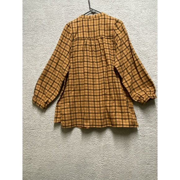 women's Isabel maternity top size XXL brown & black plaid flannel MSRP $28 - Picture 2 of 8